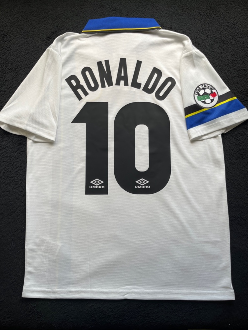 Ronaldo #10 Inter Milan Soccer Jersey Away White 1997/1998 Retro